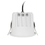 GLOBOSTAR® DUSTY 60340 Χωνευτό Downlight Σποτ LED 12W 1380lm 45° AC 220-240V Αδιάβροχο IP65 Φυσικό Λευκό 4500K – Bridgelux COB Chip & TÜV SÜD Driver – Λευκό & Μαύρο Ματ – Μ8.5 x Π8.5 x Υ7cm / Q7.2cm – 5 Χρόνια Εγγύηση