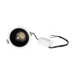 GLOBOSTAR® DUSTY 60340 Χωνευτό Downlight Σποτ LED 12W 1380lm 45° AC 220-240V Αδιάβροχο IP65 Φυσικό Λευκό 4500K – Bridgelux COB Chip & TÜV SÜD Driver – Λευκό & Μαύρο Ματ – Μ8.5 x Π8.5 x Υ7cm / Q7.2cm – 5 Χρόνια Εγγύηση
