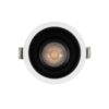 GLOBOSTAR® DUSTY 60341 Χωνευτό Downlight Σποτ LED 12W 1320lm 45° AC 220-240V Αδιάβροχο IP65 Θερμό Λευκό 2700K – Bridgelux COB Chip & TÜV SÜD Driver – Λευκό & Μαύρο Ματ – Μ8.5 x Π8.5 x Υ7cm m / Q7.2cm – 5 Χρόνια Εγγύηση