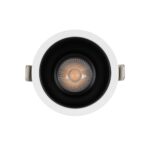 GLOBOSTAR® DUSTY 60341 Χωνευτό Downlight Σποτ LED 12W 1320lm 45° AC 220-240V Αδιάβροχο IP65 Θερμό Λευκό 2700K – Bridgelux COB Chip & TÜV SÜD Driver – Λευκό & Μαύρο Ματ – Μ8.5 x Π8.5 x Υ7cm m / Q7.2cm – 5 Χρόνια Εγγύηση