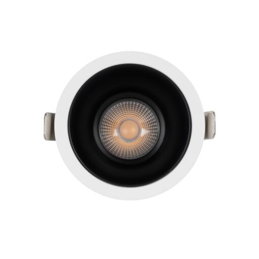 GLOBOSTAR® DUSTY 60341 Χωνευτό Downlight Σποτ LED 12W 1320lm 45° AC 220-240V Αδιάβροχο IP65 Θερμό Λευκό 2700K – Bridgelux COB Chip & TÜV SÜD Driver – Λευκό & Μαύρο Ματ – Μ8.5 x Π8.5 x Υ7cm m / Q7.2cm – 5 Χρόνια Εγγύηση