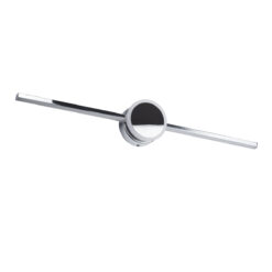 Alternative view of GLOBOSTAR® OPAL 60455 Μοντέρνο Φωτιστικό Τοίχου - Απλίκα Καθρέπτη Μπάνιου LED 14W 1600lm 180° AC 220-240V IP44 Φυσικό Λευκό 4500K - Lumileds SMD Chip & TÜV SÜD Driver - Νίκελ Χρώμιο - Μ60 x Π6 x Υ10cm - 3 Χρόνια Εγγύηση