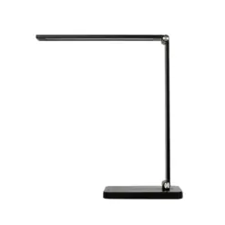 Alternative view of GLOBOSTAR® TEBLA 60482 Μοντέρνο Επιτραπέζιο Φωτιστικό Γραφείου με Ασύρματη Φόρτιση 5W 1A LED 5W 500lm 120° AC 220-240V IP20 Ρυθμιζόμενο Λευκό CCT με Αφή 2700K/4500K/6000K Dimmable - Bridgelux SMD Chip - Μαύρο - Μ11 x Π31 x Υ52cm - 2 Χρόνια Εγγύηση