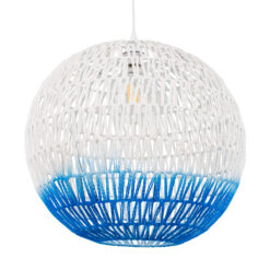 Alternative view of GLOBOSTAR® SANTOR 00729 Boho Κρεμαστό Φωτιστικό Οροφής με Ντουί 1 x E27 AC 220-240V IP20 - Λευκό & Μπλε - Μ50 x Π50 x Y50cm