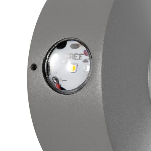 kelvo® ARKOS KLV-101-0108 Φωτιστικό Τοίχου / Απλίκα LED 8W 840lm 15° AC 220-240V Αδιάβροχο IP65 Θερμό Λευκό 2700K – CREE SMD Chip & TÜV SÜD Driver – Γκρι Ανθρακί Ματ – Μ13 x Π5.5 x Υ13cm – 5 Χρόνια Εγγύηση
