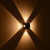 kelvo® ARKOS KLV-101-0107 Φωτιστικό Τοίχου / Απλίκα LED 8W 840lm 15° AC 220-240V Αδιάβροχο IP65 Θερμό Λευκό 2700K – CREE SMD Chip & TÜV SÜD Driver – Μαύρο Ματ – Μ13 x Π5.5 x Υ13cm – 5 Χρόνια Εγγύηση