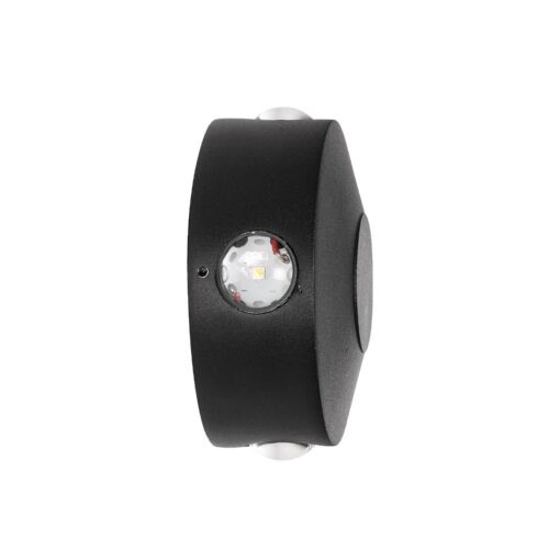 kelvo® ARKOS KLV-101-0107 Φωτιστικό Τοίχου / Απλίκα LED 8W 840lm 15° AC 220-240V Αδιάβροχο IP65 Θερμό Λευκό 2700K – CREE SMD Chip & TÜV SÜD Driver – Μαύρο Ματ – Μ13 x Π5.5 x Υ13cm – 5 Χρόνια Εγγύηση