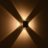 kelvo® ARKOS KLV-101-0111 Φωτιστικό Τοίχου / Απλίκα LED 8W 840lm 15° AC 220-240V Αδιάβροχο IP65 Θερμό Λευκό 2700K – CREE SMD Chip & TÜV SÜD Driver – Γκρι Ανθρακί Ματ – Μ14 x Π5.5 x Υ14cm – 5 Χρόνια Εγγύηση