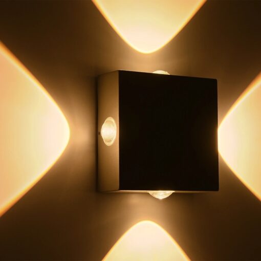 kelvo® ARKOS KLV-101-0111 Φωτιστικό Τοίχου / Απλίκα LED 8W 840lm 15° AC 220-240V Αδιάβροχο IP65 Θερμό Λευκό 2700K – CREE SMD Chip & TÜV SÜD Driver – Γκρι Ανθρακί Ματ – Μ14 x Π5.5 x Υ14cm – 5 Χρόνια Εγγύηση