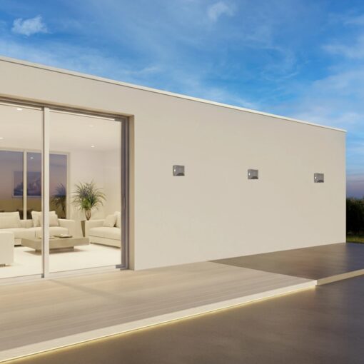 kelvo® ARKOS KLV-101-0111 Φωτιστικό Τοίχου / Απλίκα LED 8W 840lm 15° AC 220-240V Αδιάβροχο IP65 Θερμό Λευκό 2700K – CREE SMD Chip & TÜV SÜD Driver – Γκρι Ανθρακί Ματ – Μ14 x Π5.5 x Υ14cm – 5 Χρόνια Εγγύηση