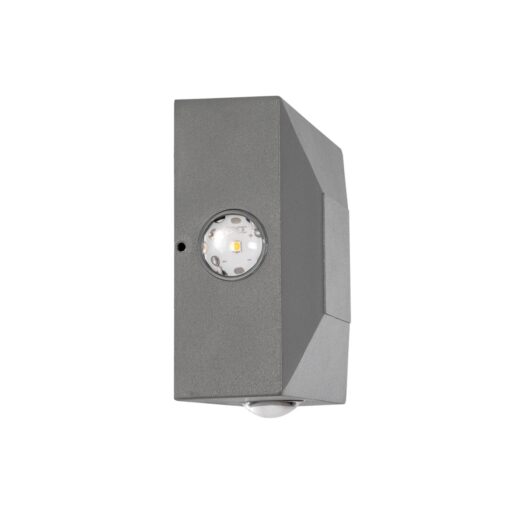 kelvo® ARKOS KLV-101-0111 Φωτιστικό Τοίχου / Απλίκα LED 8W 840lm 15° AC 220-240V Αδιάβροχο IP65 Θερμό Λευκό 2700K – CREE SMD Chip & TÜV SÜD Driver – Γκρι Ανθρακί Ματ – Μ14 x Π5.5 x Υ14cm – 5 Χρόνια Εγγύηση