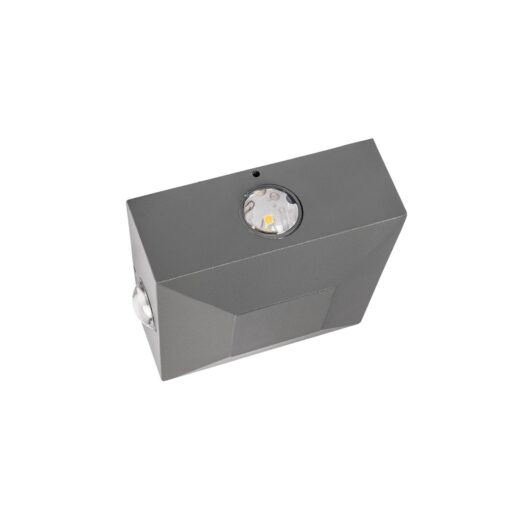 kelvo® ARKOS KLV-101-0111 Φωτιστικό Τοίχου / Απλίκα LED 8W 840lm 15° AC 220-240V Αδιάβροχο IP65 Θερμό Λευκό 2700K – CREE SMD Chip & TÜV SÜD Driver – Γκρι Ανθρακί Ματ – Μ14 x Π5.5 x Υ14cm – 5 Χρόνια Εγγύηση
