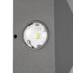 kelvo® ARKOS KLV-101-0111 Φωτιστικό Τοίχου / Απλίκα LED 8W 840lm 15° AC 220-240V Αδιάβροχο IP65 Θερμό Λευκό 2700K – CREE SMD Chip & TÜV SÜD Driver – Γκρι Ανθρακί Ματ – Μ14 x Π5.5 x Υ14cm – 5 Χρόνια Εγγύηση