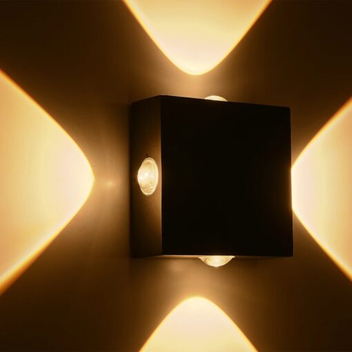 kelvo® ARKOS KLV-101-0110 Φωτιστικό Τοίχου / Απλίκα LED 8W 840lm 15° AC 220-240V Αδιάβροχο IP65 Θερμό Λευκό 2700K – CREE SMD Chip & TÜV SÜD Driver – Μαύρο Ματ – Μ14 x Π5.5 x Υ14cm – 5 Χρόνια Εγγύηση