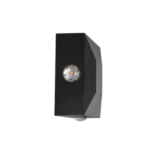 kelvo® ARKOS KLV-101-0110 Φωτιστικό Τοίχου / Απλίκα LED 8W 840lm 15° AC 220-240V Αδιάβροχο IP65 Θερμό Λευκό 2700K – CREE SMD Chip & TÜV SÜD Driver – Μαύρο Ματ – Μ14 x Π5.5 x Υ14cm – 5 Χρόνια Εγγύηση