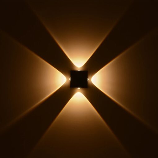 kelvo® ARKOS KLV-101-0110 Φωτιστικό Τοίχου / Απλίκα LED 8W 840lm 15° AC 220-240V Αδιάβροχο IP65 Θερμό Λευκό 2700K – CREE SMD Chip & TÜV SÜD Driver – Μαύρο Ματ – Μ14 x Π5.5 x Υ14cm – 5 Χρόνια Εγγύηση