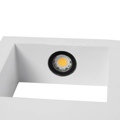 kelvo® AURA KLV-101-0118 Φωτιστικό Τοίχου / Απλίκα LED 7W 875lm 45° AC 220-240V Αδιάβροχο IP65 Θερμό Λευκό 2700K – Bridgelux COB Chip & TÜV SÜD Driver – Λευκό Ματ – Μ13 x Π15 x Υ4.5cm – 5 Χρόνια Εγγύηση