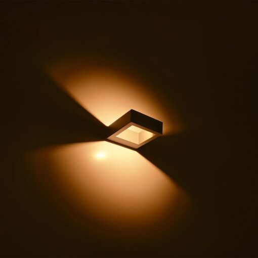 kelvo® AURA KLV-101-0117 Φωτιστικό Τοίχου / Απλίκα LED 7W 875lm 45° AC 220-240V Αδιάβροχο IP65 Θερμό Λευκό 2700K – Bridgelux COB Chip & TÜV SÜD Driver – Γκρι Ανθρακί Ματ – Μ13 x Π15 x Υ4.5cm – 5 Χρόνια Εγγύηση