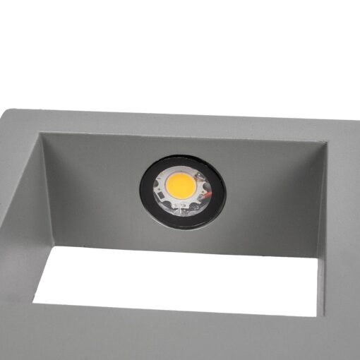 kelvo® AURA KLV-101-0117 Φωτιστικό Τοίχου / Απλίκα LED 7W 875lm 45° AC 220-240V Αδιάβροχο IP65 Θερμό Λευκό 2700K – Bridgelux COB Chip & TÜV SÜD Driver – Γκρι Ανθρακί Ματ – Μ13 x Π15 x Υ4.5cm – 5 Χρόνια Εγγύηση