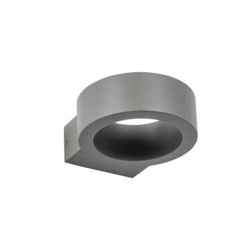kelvo® AURA KLV-101-0114 Φωτιστικό Τοίχου / Απλίκα LED 7W 875lm 45° AC 220-240V Αδιάβροχο IP65 Θερμό Λευκό 2700K – Bridgelux COB Chip & TÜV SÜD Driver – Γκρι Ανθρακί Ματ – Μ15 x Π13 x Υ4.5cm – 5 Χρόνια Εγγύηση