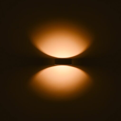 kelvo® AURA KLV-101-0114 Φωτιστικό Τοίχου / Απλίκα LED 7W 875lm 45° AC 220-240V Αδιάβροχο IP65 Θερμό Λευκό 2700K – Bridgelux COB Chip & TÜV SÜD Driver – Γκρι Ανθρακί Ματ – Μ15 x Π13 x Υ4.5cm – 5 Χρόνια Εγγύηση