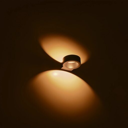 kelvo® AURA KLV-101-0113 Φωτιστικό Τοίχου / Απλίκα LED 7W 875lm 45° AC 220-240V Αδιάβροχο IP65 Θερμό Λευκό 2700K – Bridgelux COB Chip & TÜV SÜD Driver – Μαύρο Ματ – Μ15 x Π13 x Υ4.5cm – 5 Χρόνια Εγγύηση