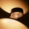 kelvo® AURA KLV-101-0113 Φωτιστικό Τοίχου / Απλίκα LED 7W 875lm 45° AC 220-240V Αδιάβροχο IP65 Θερμό Λευκό 2700K – Bridgelux COB Chip & TÜV SÜD Driver – Μαύρο Ματ – Μ15 x Π13 x Υ4.5cm – 5 Χρόνια Εγγύηση