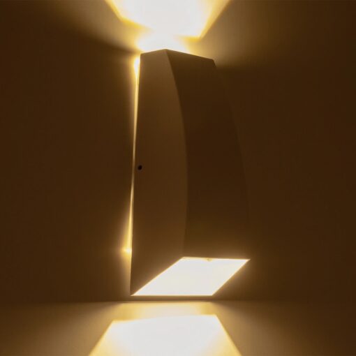 kelvo® FLUX KLV-101-0121 Φωτιστικό Τοίχου / Απλίκα LED 6W 750lm 30° AC 220-240V Αδιάβροχο IP65 Θερμό Λευκό 2700K – Bridgelux COB Chip & TÜV SÜD Driver – Λευκό Ματ – Μ5 x Π8.5 x Υ17cm – 5 Χρόνια Εγγύηση