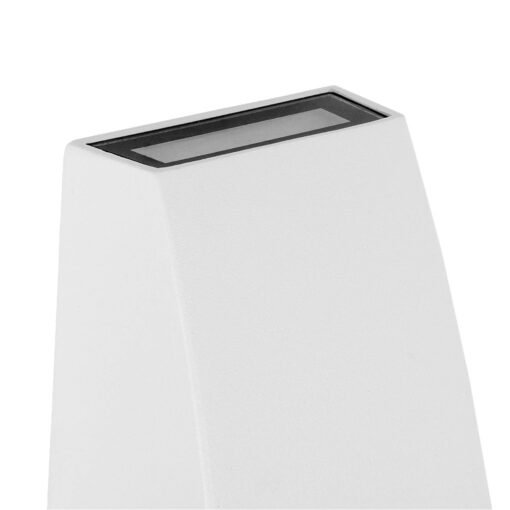 kelvo® FLUX KLV-101-0121 Φωτιστικό Τοίχου / Απλίκα LED 6W 750lm 30° AC 220-240V Αδιάβροχο IP65 Θερμό Λευκό 2700K – Bridgelux COB Chip & TÜV SÜD Driver – Λευκό Ματ – Μ5 x Π8.5 x Υ17cm – 5 Χρόνια Εγγύηση