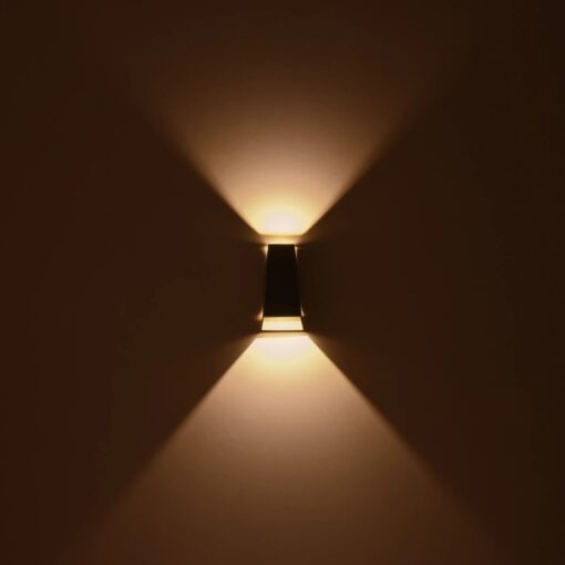 kelvo® FLUX KLV-101-0120 Φωτιστικό Τοίχου / Απλίκα LED 6W 750lm 30° AC 220-240V Αδιάβροχο IP65 Θερμό Λευκό 2700K – Bridgelux COB Chip & TÜV SÜD Driver – Γκρι Ανθρακί Ματ – Μ5 x Π8.5 x Υ17cm – 5 Χρόνια Εγγύηση