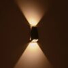 kelvo® FLUX KLV-101-0120 Φωτιστικό Τοίχου / Απλίκα LED 6W 750lm 30° AC 220-240V Αδιάβροχο IP65 Θερμό Λευκό 2700K – Bridgelux COB Chip & TÜV SÜD Driver – Γκρι Ανθρακί Ματ – Μ5 x Π8.5 x Υ17cm – 5 Χρόνια Εγγύηση