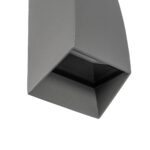 kelvo® FLUX KLV-101-0120 Φωτιστικό Τοίχου / Απλίκα LED 6W 750lm 30° AC 220-240V Αδιάβροχο IP65 Θερμό Λευκό 2700K – Bridgelux COB Chip & TÜV SÜD Driver – Γκρι Ανθρακί Ματ – Μ5 x Π8.5 x Υ17cm – 5 Χρόνια Εγγύηση
