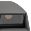 kelvo® FLUX KLV-101-0120 Φωτιστικό Τοίχου / Απλίκα LED 6W 750lm 30° AC 220-240V Αδιάβροχο IP65 Θερμό Λευκό 2700K – Bridgelux COB Chip & TÜV SÜD Driver – Γκρι Ανθρακί Ματ – Μ5 x Π8.5 x Υ17cm – 5 Χρόνια Εγγύηση