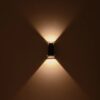 kelvo® FLUX KLV-101-0119 Φωτιστικό Τοίχου / Απλίκα LED 6W 750lm 30° AC 220-240V Αδιάβροχο IP65 Θερμό Λευκό 2700K – Bridgelux COB Chip & TÜV SÜD Driver – Μαύρο Ματ – Μ5 x Π8.5 x Υ17cm – 5 Χρόνια Εγγύηση