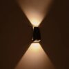 kelvo® FLUX KLV-101-0119 Φωτιστικό Τοίχου / Απλίκα LED 6W 750lm 30° AC 220-240V Αδιάβροχο IP65 Θερμό Λευκό 2700K – Bridgelux COB Chip & TÜV SÜD Driver – Μαύρο Ματ – Μ5 x Π8.5 x Υ17cm – 5 Χρόνια Εγγύηση