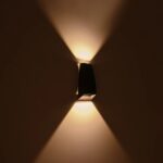 kelvo® FLUX KLV-101-0119 Φωτιστικό Τοίχου / Απλίκα LED 6W 750lm 30° AC 220-240V Αδιάβροχο IP65 Θερμό Λευκό 2700K – Bridgelux COB Chip & TÜV SÜD Driver – Μαύρο Ματ – Μ5 x Π8.5 x Υ17cm – 5 Χρόνια Εγγύηση