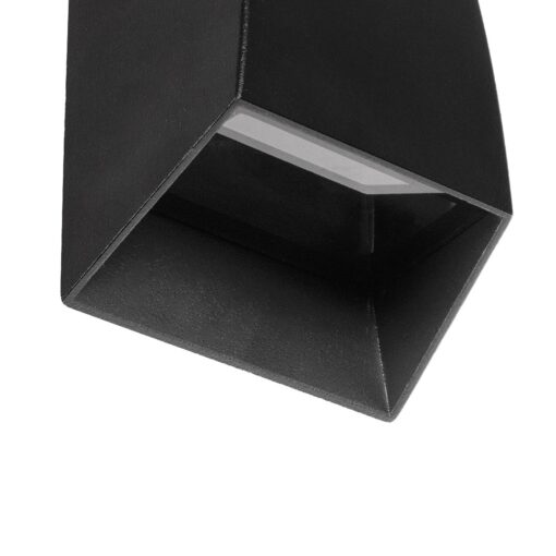 kelvo® FLUX KLV-101-0119 Φωτιστικό Τοίχου / Απλίκα LED 6W 750lm 30° AC 220-240V Αδιάβροχο IP65 Θερμό Λευκό 2700K – Bridgelux COB Chip & TÜV SÜD Driver – Μαύρο Ματ – Μ5 x Π8.5 x Υ17cm – 5 Χρόνια Εγγύηση