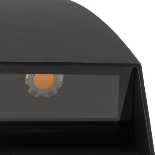 kelvo® FLUX KLV-101-0119 Φωτιστικό Τοίχου / Απλίκα LED 6W 750lm 30° AC 220-240V Αδιάβροχο IP65 Θερμό Λευκό 2700K – Bridgelux COB Chip & TÜV SÜD Driver – Μαύρο Ματ – Μ5 x Π8.5 x Υ17cm – 5 Χρόνια Εγγύηση