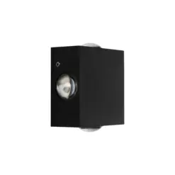 GLOBOSTAR® HIKARI 60686 Μοντέρνο Φωτιστικό Τοίχου - Απλίκα LED 8W 1000lm 30° AC 220-240V Αδιάβροχο IP65 Θερμό Λευκό 2700K - CREE XPE Chip & TÜV SÜD Driver - Μαύρο Ματ - Μ9 x Π4 x Υ9cm - 5 Χρόνια Εγγύηση
