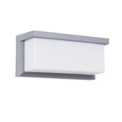 Alternative view of GLOBOSTAR® CITYSCAPE 60698 Μοντέρνο Φωτιστικό Τοίχου - Απλίκα LED 18W 1890lm 120° AC 220-240V Αδιάβροχο IP65 Φυσικό Λευκό 4500K - Bridgelux SMD Chip - Γκρι Ματ - Μ23.5 x Π11 x Υ10cm - 3 Χρόνια Εγγύηση