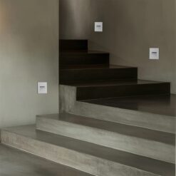 kelvo® STEPART KLV-101-0079 Χωνευτό Φωτιστικό Σκαλοπατιού / Διαδρόμου LED 3W 375lm 45° AC 220-240V Αδιάβροχο IP65 Θερμό Λευκό 2700K – Lumileds SMD Chip & TÜV SÜD Driver – Λευκό Ματ – Μ8.5 x Π5 x Υ8.5cm / Q6.7 x 6.7cm – 5 Χρόνια Εγγύηση