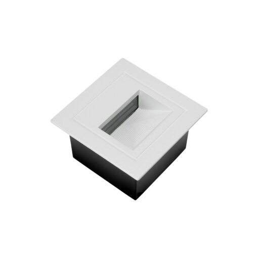 kelvo® STEPART KLV-101-0079 Χωνευτό Φωτιστικό Σκαλοπατιού / Διαδρόμου LED 3W 375lm 45° AC 220-240V Αδιάβροχο IP65 Θερμό Λευκό 2700K – Lumileds SMD Chip & TÜV SÜD Driver – Λευκό Ματ – Μ8.5 x Π5 x Υ8.5cm / Q6.7 x 6.7cm – 5 Χρόνια Εγγύηση