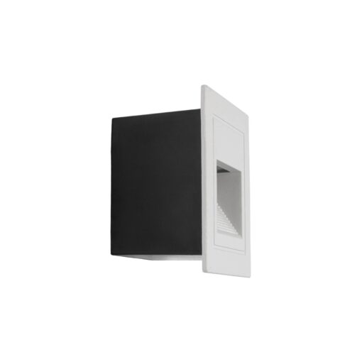 kelvo® STEPART KLV-101-0079 Χωνευτό Φωτιστικό Σκαλοπατιού / Διαδρόμου LED 3W 375lm 45° AC 220-240V Αδιάβροχο IP65 Θερμό Λευκό 2700K – Lumileds SMD Chip & TÜV SÜD Driver – Λευκό Ματ – Μ8.5 x Π5 x Υ8.5cm / Q6.7 x 6.7cm – 5 Χρόνια Εγγύηση