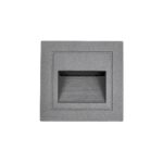 kelvo® STEPART KLV-101-0078 Χωνευτό Φωτιστικό Σκαλοπατιού / Διαδρόμου LED 3W 375lm 45° AC 220-240V Αδιάβροχο IP65 Θερμό Λευκό 2700K – Lumileds SMD Chip & TÜV SÜD Driver – Γκρι Ανθρακί Ματ – Μ8.5 x Π5 x Υ8.5cm / Q6.7 x 6.7cm – 5 Χρόνια Εγγύηση