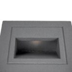 kelvo® STEPART KLV-101-0078 Χωνευτό Φωτιστικό Σκαλοπατιού / Διαδρόμου LED 3W 375lm 45° AC 220-240V Αδιάβροχο IP65 Θερμό Λευκό 2700K – Lumileds SMD Chip & TÜV SÜD Driver – Γκρι Ανθρακί Ματ – Μ8.5 x Π5 x Υ8.5cm / Q6.7 x 6.7cm – 5 Χρόνια Εγγύηση