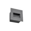 kelvo® STEPART KLV-101-0078 Χωνευτό Φωτιστικό Σκαλοπατιού / Διαδρόμου LED 3W 375lm 45° AC 220-240V Αδιάβροχο IP65 Θερμό Λευκό 2700K – Lumileds SMD Chip & TÜV SÜD Driver – Γκρι Ανθρακί Ματ – Μ8.5 x Π5 x Υ8.5cm / Q6.7 x 6.7cm – 5 Χρόνια Εγγύηση
