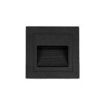 kelvo® STEPART KLV-101-0077 Χωνευτό Φωτιστικό Σκαλοπατιού / Διαδρόμου LED 3W 375lm 45° AC 220-240V Αδιάβροχο IP65 Θερμό Λευκό 2700K – Lumileds SMD Chip & TÜV SÜD Driver – Μαύρο Ματ – Μ8.5 x Π5 x Υ8.5cm / Q6.7 x 6.7cm – 5 Χρόνια Εγγύηση