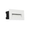 kelvo® STEPART KLV-101-0082 Χωνευτό Φωτιστικό Σκαλοπατιού / Διαδρόμου LED 3W 375lm 45° AC 220-240V Αδιάβροχο IP65 Θερμό Λευκό 2700K – Lumileds SMD Chip & TÜV SÜD Driver – Λευκό Ματ – Μ10.5 x Π4.5 x Υ6cm / Q9.1 x 4.5cm – 5 Χρόνια Εγγύηση