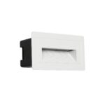 kelvo® STEPART KLV-101-0082 Χωνευτό Φωτιστικό Σκαλοπατιού / Διαδρόμου LED 3W 375lm 45° AC 220-240V Αδιάβροχο IP65 Θερμό Λευκό 2700K – Lumileds SMD Chip & TÜV SÜD Driver – Λευκό Ματ – Μ10.5 x Π4.5 x Υ6cm / Q9.1 x 4.5cm – 5 Χρόνια Εγγύηση