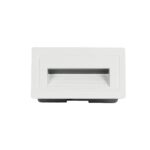 kelvo® STEPART KLV-101-0082 Χωνευτό Φωτιστικό Σκαλοπατιού / Διαδρόμου LED 3W 375lm 45° AC 220-240V Αδιάβροχο IP65 Θερμό Λευκό 2700K – Lumileds SMD Chip & TÜV SÜD Driver – Λευκό Ματ – Μ10.5 x Π4.5 x Υ6cm / Q9.1 x 4.5cm – 5 Χρόνια Εγγύηση